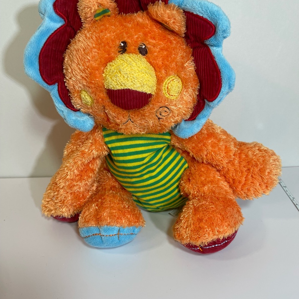 Mary Meyer Orange Lion Plush Cheery Cheeks Stuffed Animal Toy EUC